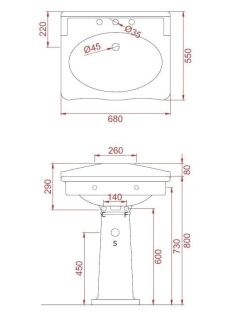 Раковина ArtCeram Hermitage HEL002 03 00 nero *1 черная 68 см